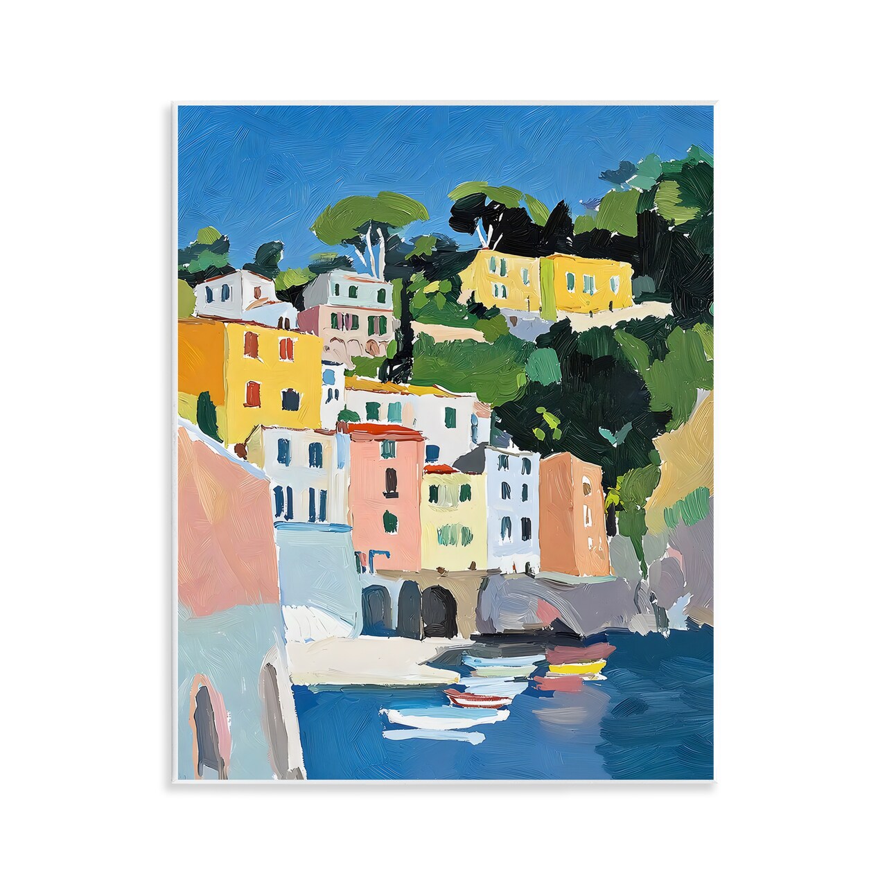 Stupell Industries Coastal Italian City Buildings Wall Plaque, design by Riley B